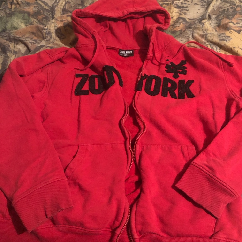ZOO YORK full zip hoodie *broken zipper*